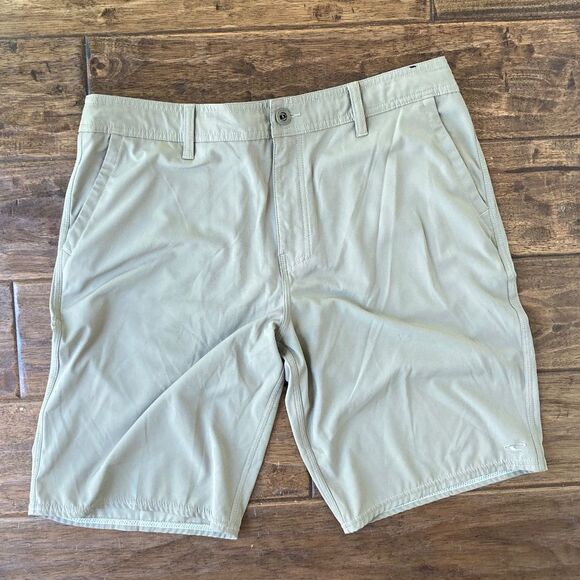 O'Neill Hybrid Swim Shorts Men 33 BUNDLE of Two Khaki Tan Drawstring 10in Inseam - Picture 10 of 16